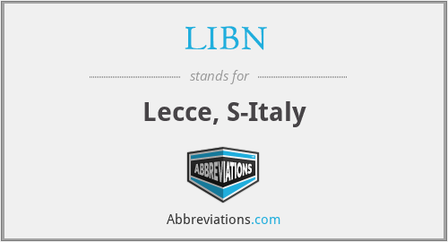 LIBN - Lecce, S-Italy
