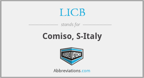 LICB - Comiso, S-Italy