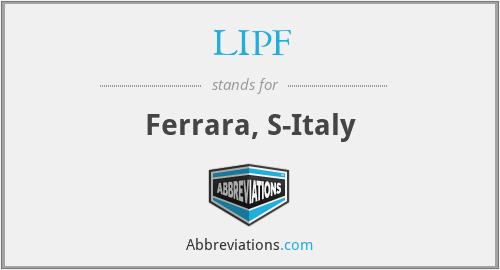 LIPF - Ferrara, S-Italy