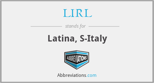 LIRL - Latina, S-Italy