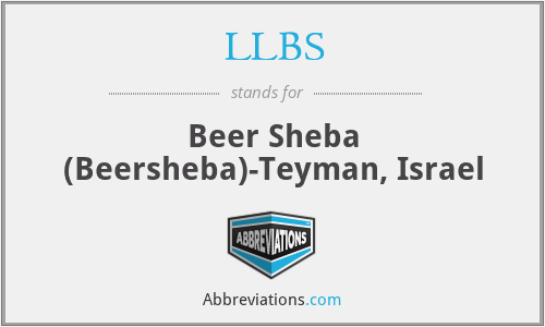 LLBS - Beer Sheba (Beersheba)-Teyman, Israel