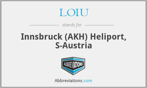LOIU - Innsbruck (AKH) Heliport, S-Austria