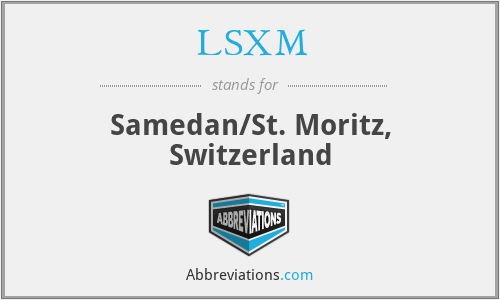 LSXM - Samedan/St. Moritz, Switzerland