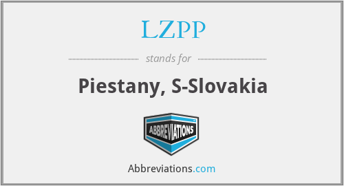 LZPP - Piestany, S-Slovakia