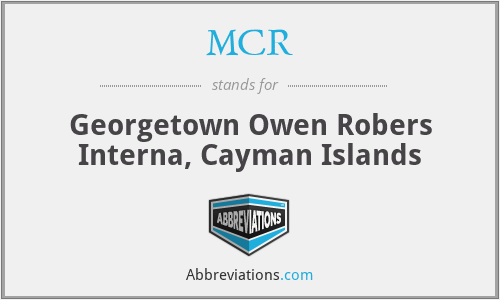 MCR - Georgetown Owen Robers Interna, Cayman Islands