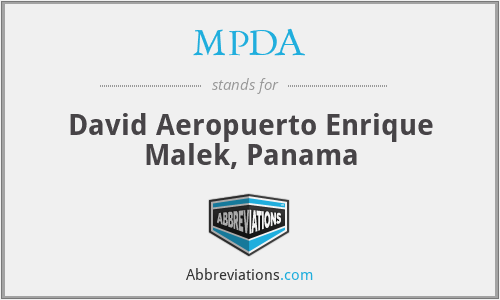 MPDA - David Aeropuerto Enrique Malek, Panama