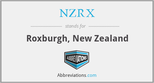 NZRX - Roxburgh, New Zealand