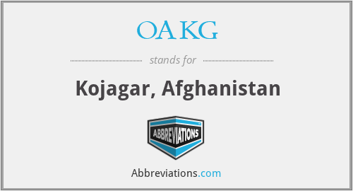 OAKG - Kojagar, Afghanistan