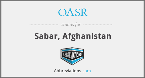 OASR - Sabar, Afghanistan