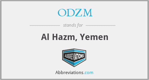 ODZM - Al Hazm, Yemen