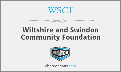 WSCF - Wiltshire and Swindon Community Foundation