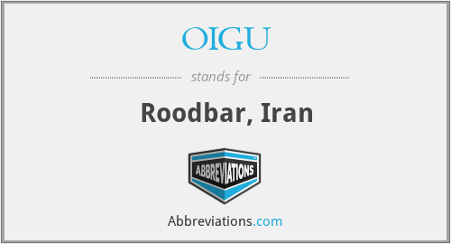 OIGU - Roodbar, Iran