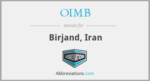 OIMB - Birjand, Iran