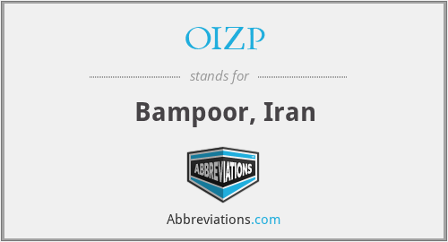 OIZP - Bampoor, Iran
