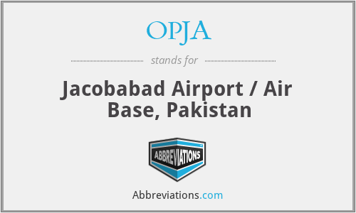 OPJA - Jacobabad Airport / Air Base, Pakistan