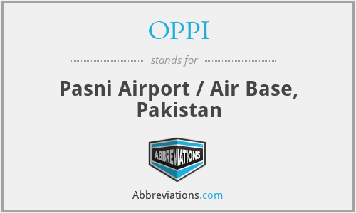 OPPI - Pasni Airport / Air Base, Pakistan