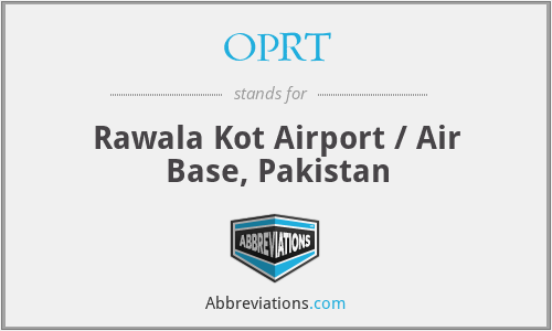 OPRT - Rawala Kot Airport / Air Base, Pakistan
