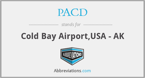 PACD - Cold Bay Airport,USA - AK