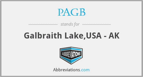 PAGB - Galbraith Lake,USA - AK