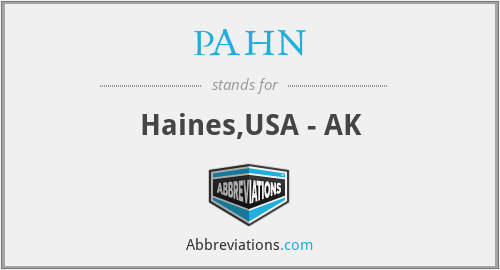 PAHN - Haines,USA - AK