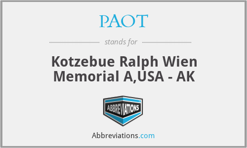 PAOT - Kotzebue Ralph Wien Memorial A,USA - AK