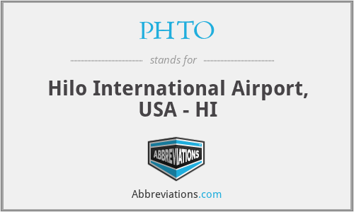 PHTO - Hilo International Airport, USA - HI