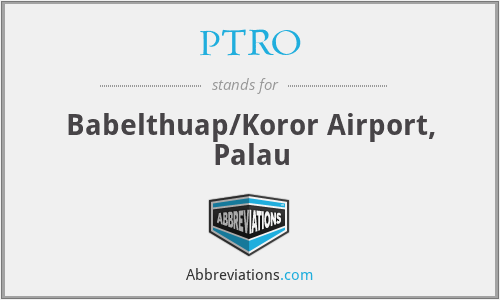PTRO - Babelthuap/Koror Airport, Palau