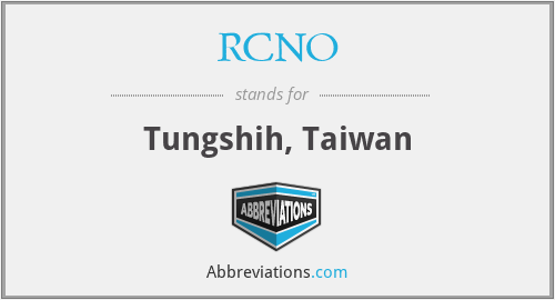 RCNO - Tungshih, Taiwan