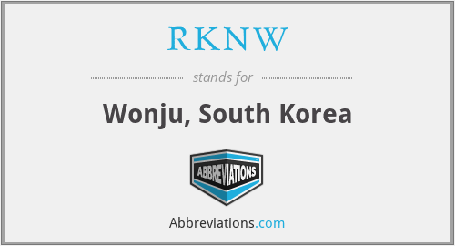 RKNW - Wonju, South Korea