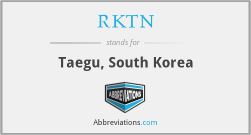 RKTN - Taegu, South Korea