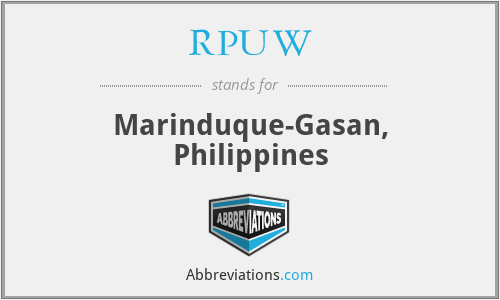 RPUW - Marinduque-Gasan, Philippines