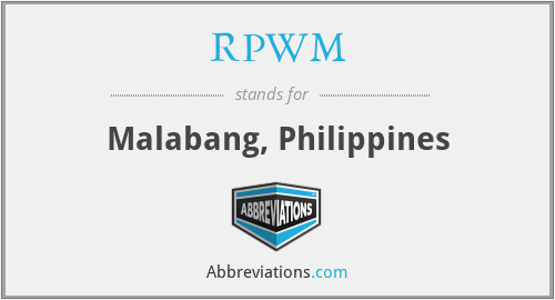 RPWM - Malabang, Philippines