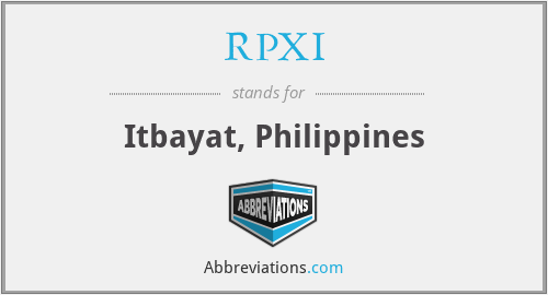 RPXI - Itbayat, Philippines