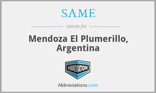 SAME - Mendoza El Plumerillo, Argentina