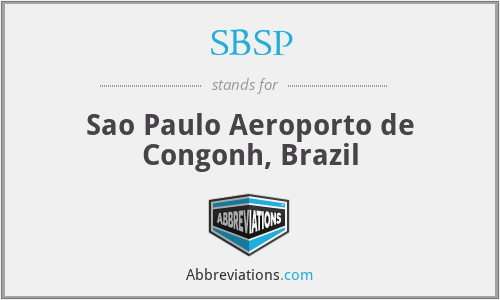 SBSP - Sao Paulo Aeroporto de Congonh, Brazil
