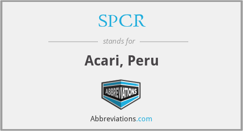SPCR - Acari, Peru