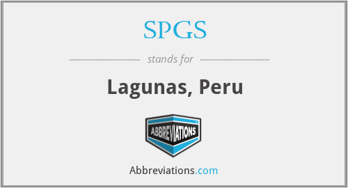 SPGS - Lagunas, Peru