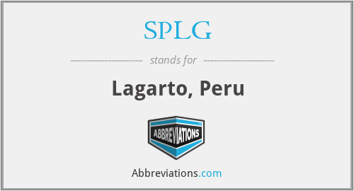 SPLG - Lagarto, Peru