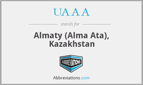 UAAA - Almaty (Alma Ata), Kazakhstan