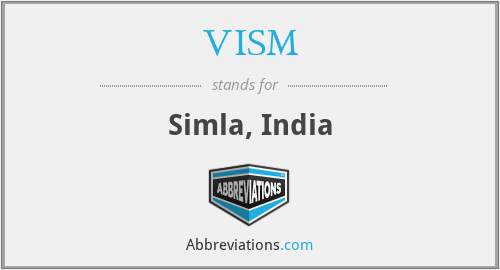 VISM - Simla, India