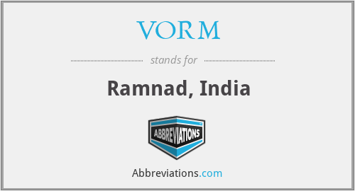 VORM - Ramnad, India