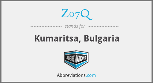 Z07Q - Kumaritsa, Bulgaria