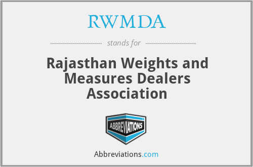 RWMDA - Rajasthan Weights and Measures Dealers Association
