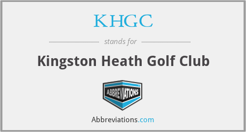 KHGC - Kingston Heath Golf Club