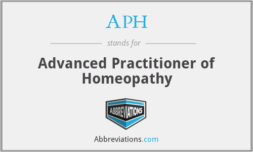 APH - Advanced Practitioner of Homeopathy