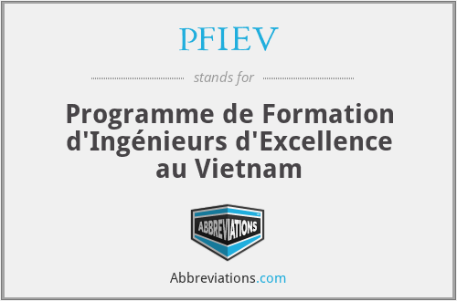 PFIEV - Programme de Formation d'Ingénieurs d'Excellence au Vietnam