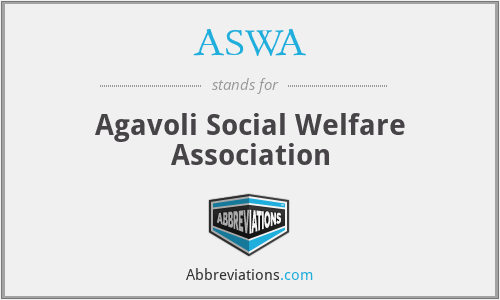 ASWA - Agavoli Social Welfare Association
