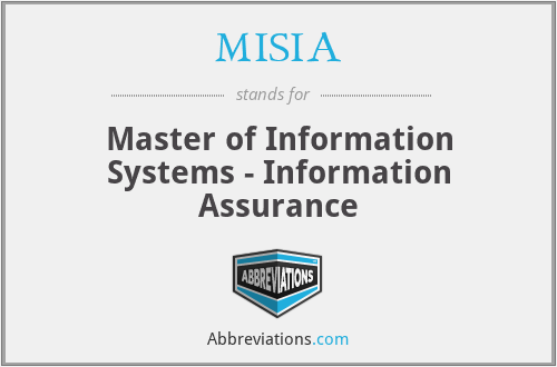 MISIA - Master of Information Systems - Information Assurance