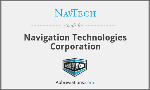 NavTech - Navigation Technologies Corporation
