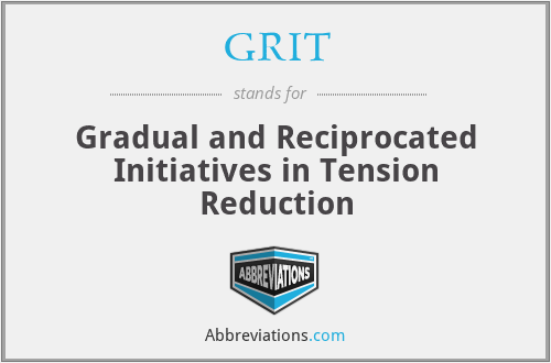 GRIT - Gradual and Reciprocated Initiatives in Tension Reduction